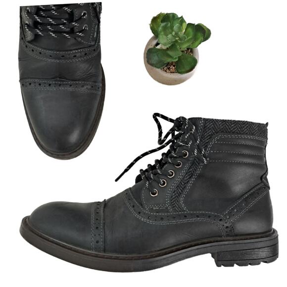 Arkbird Mens Size 7 Black Chelsea Boots Leather Oxford Ankle Boots with Zipper main image 9